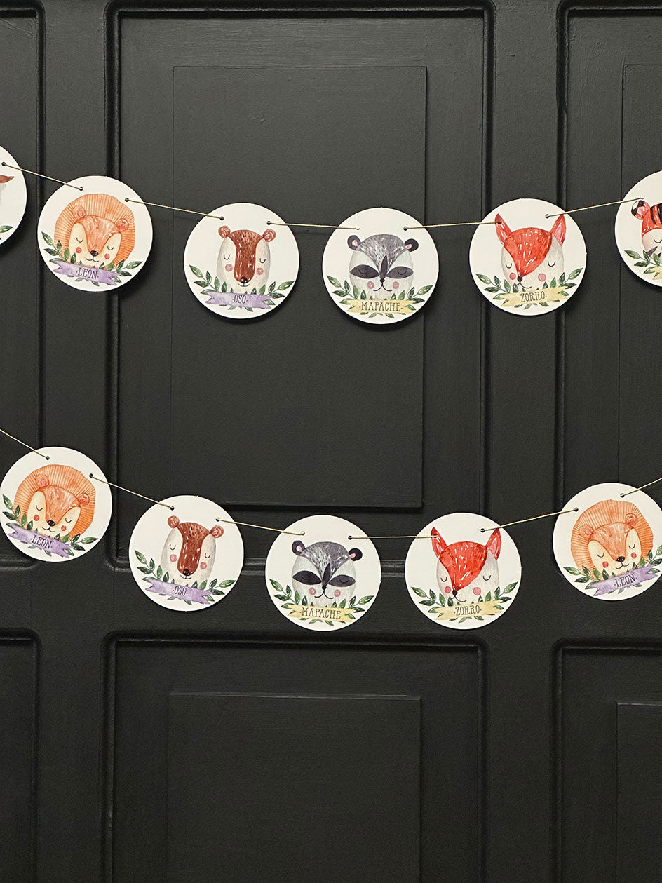 Guirnalda Colores · Redonda Animales