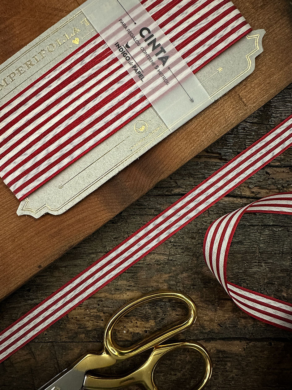 Cinta Listada Rojo · 15 mm