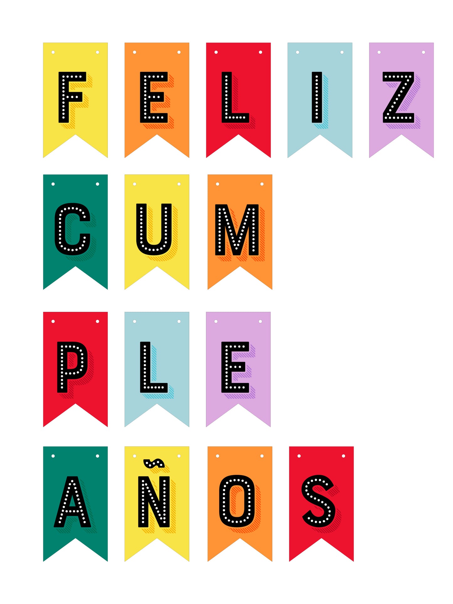 GP · Multicolor Feliz Cumpleaños (3 un.)