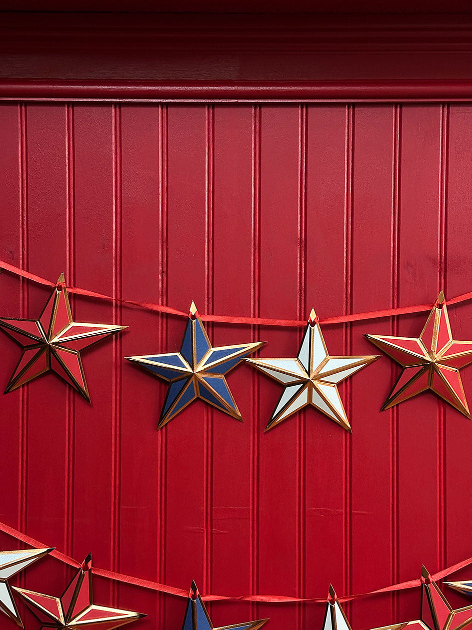 Guirnalda · Estrella 3D Tricolor