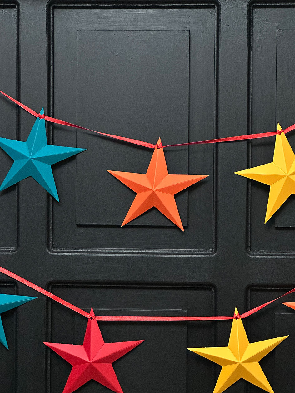 Guirnalda Colores · Estrella 3D Colores