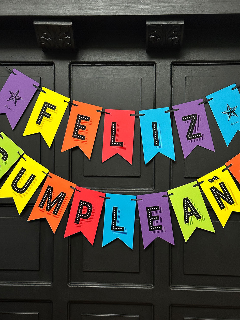 Guirnalda Colores · Feliz Cumpleaños Colorida