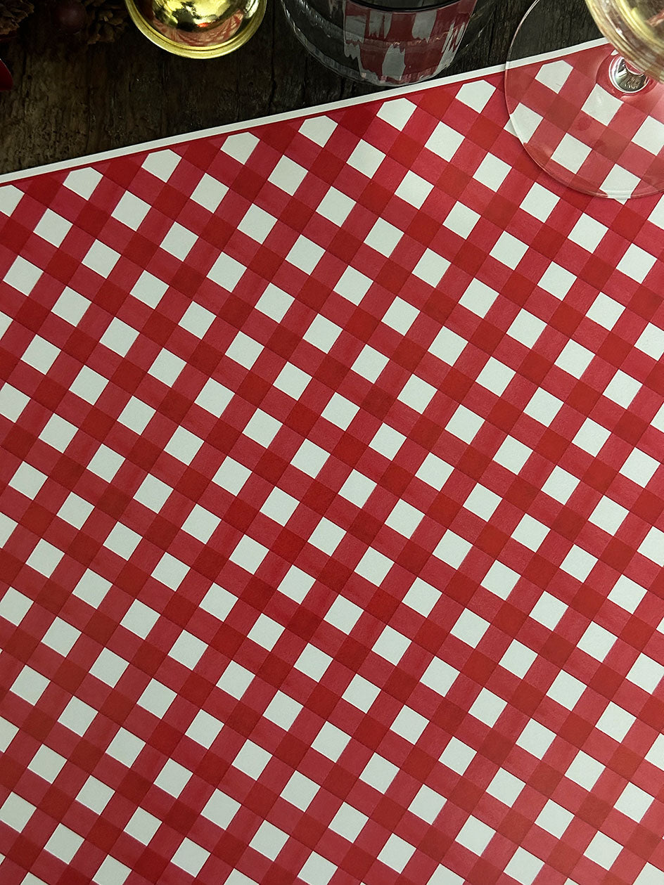 Individual Blanco · Cuadrillé Rojo