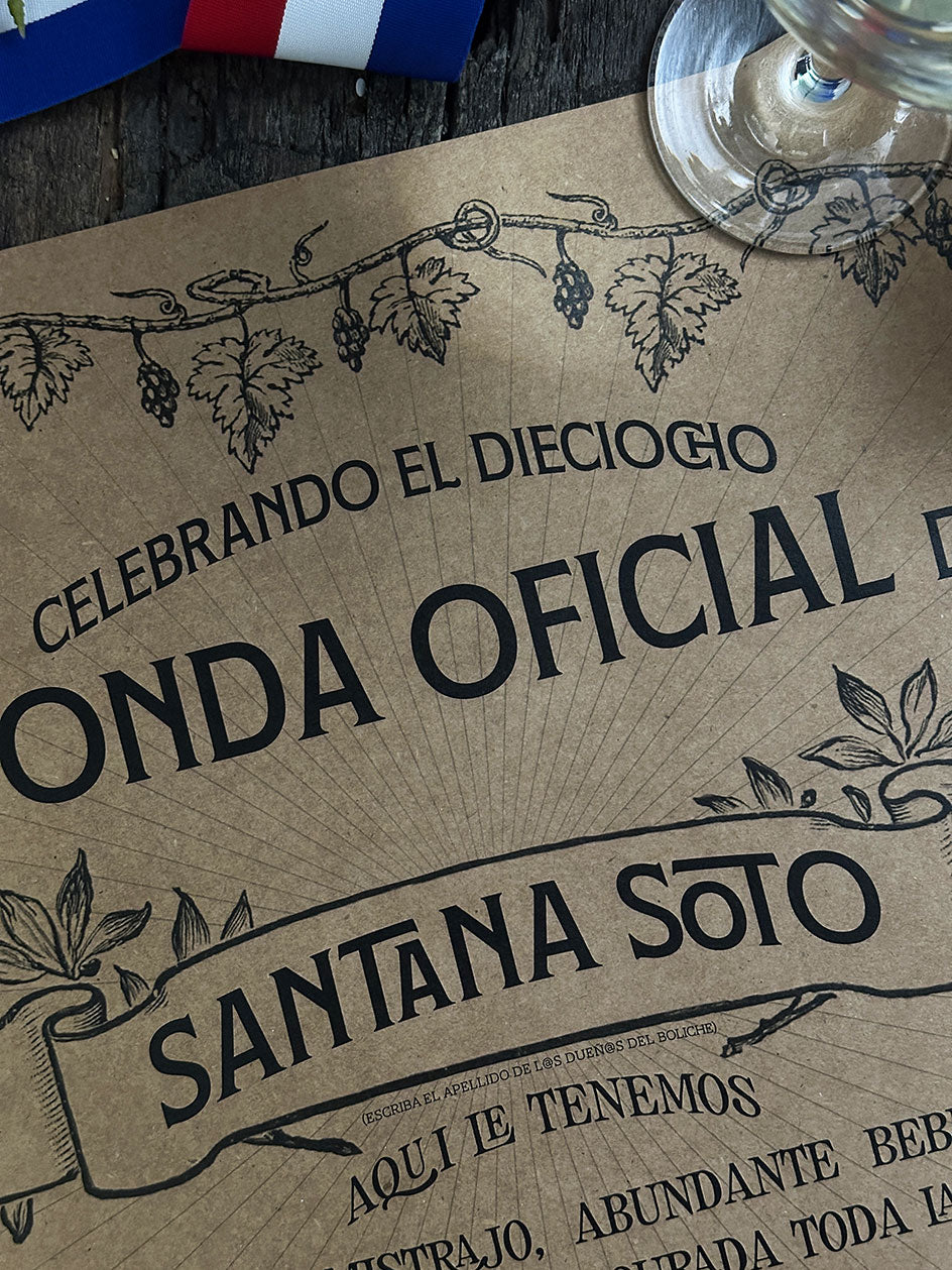 Individual Kraft · Fonda Personalizado