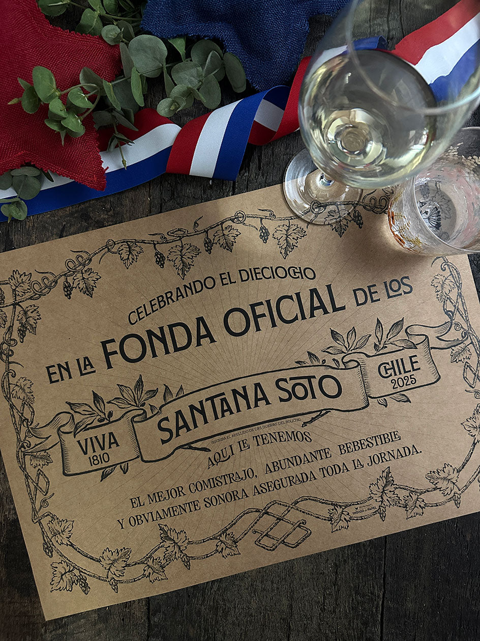 Individual Kraft · Fonda Personalizado