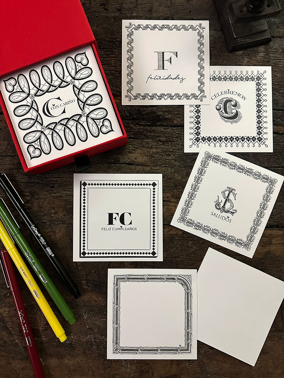 Tarjetas de Escritorio · Mix saludos Rojo