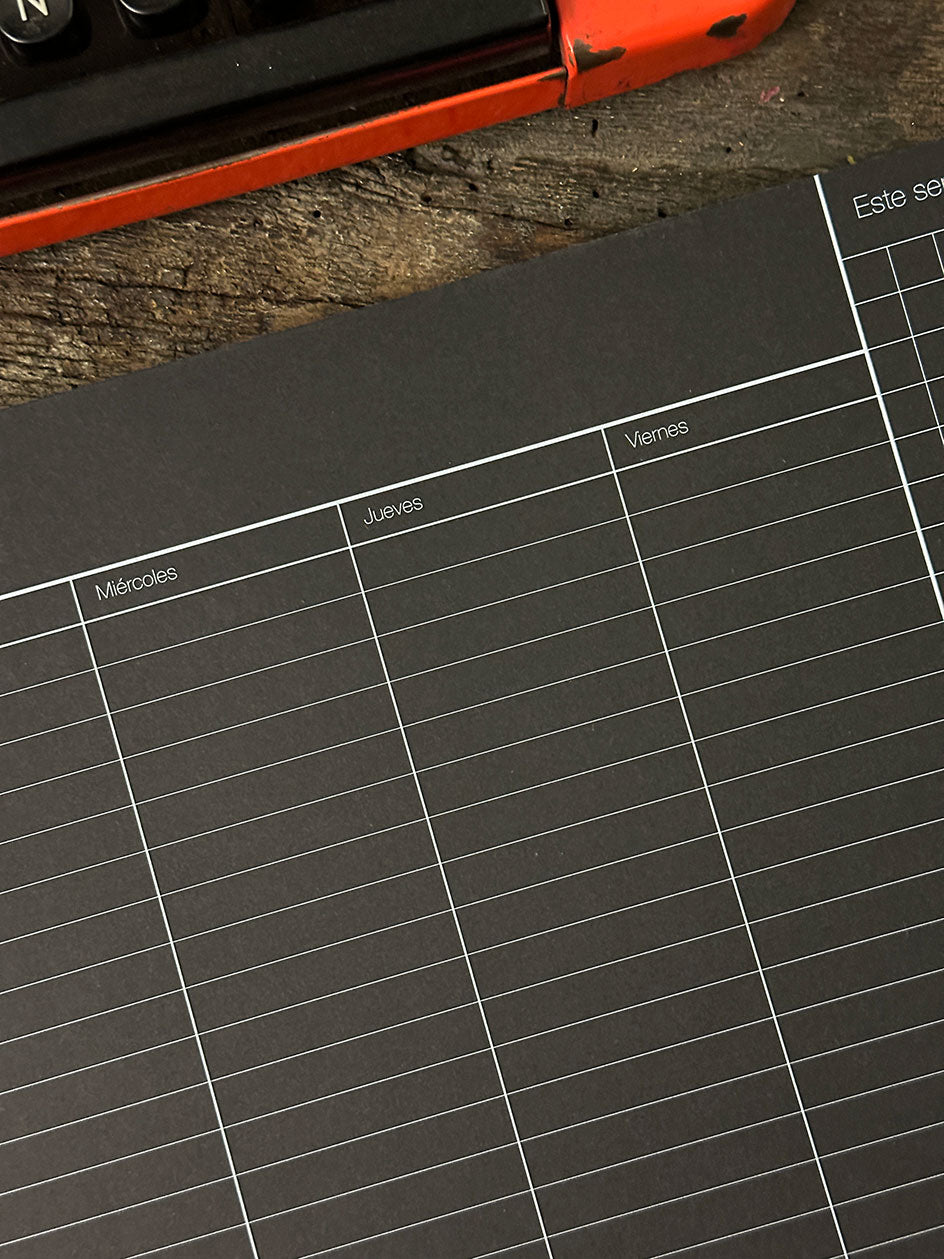 Organizador M Semanal · Negro