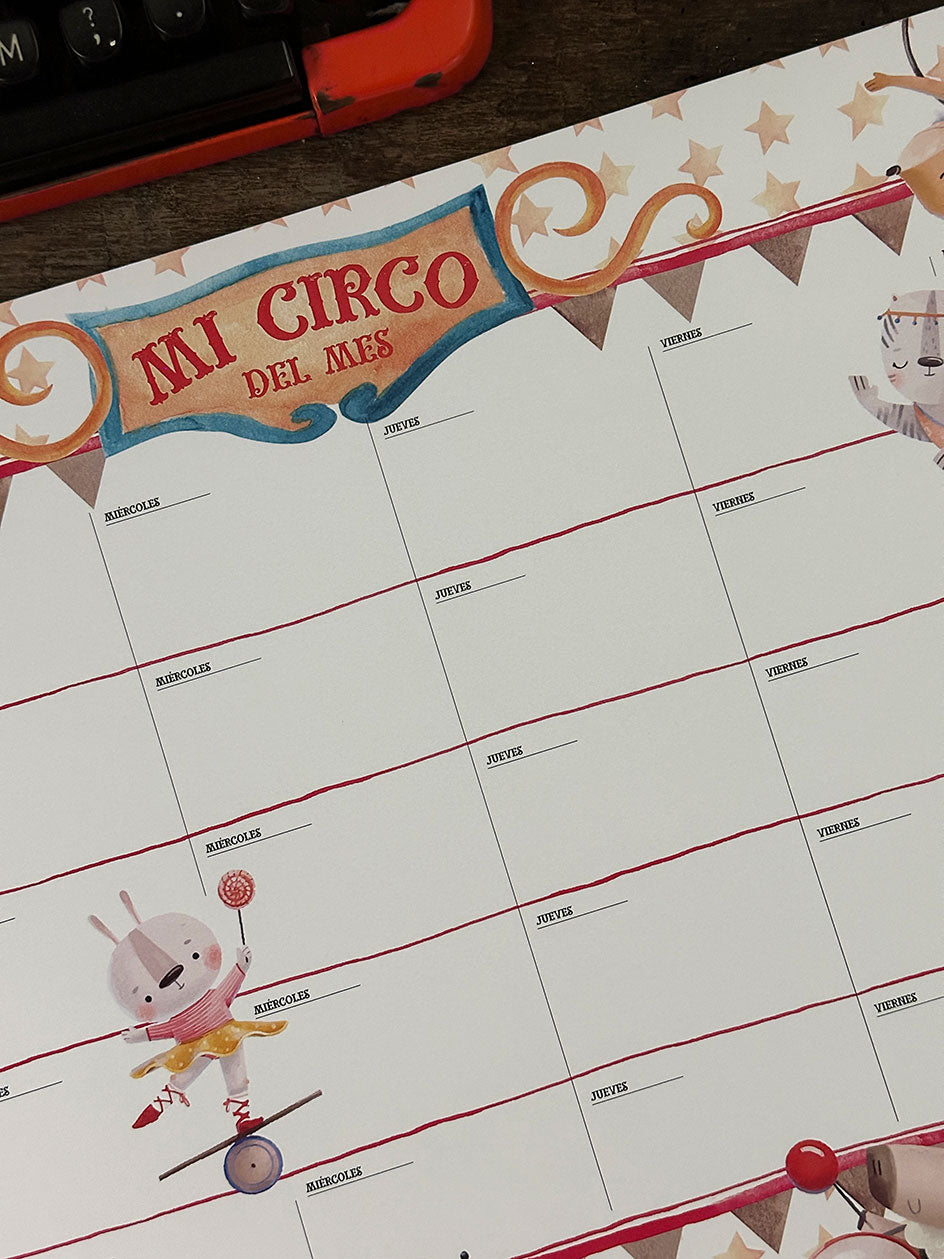 Organizador XL Mensual · Circo