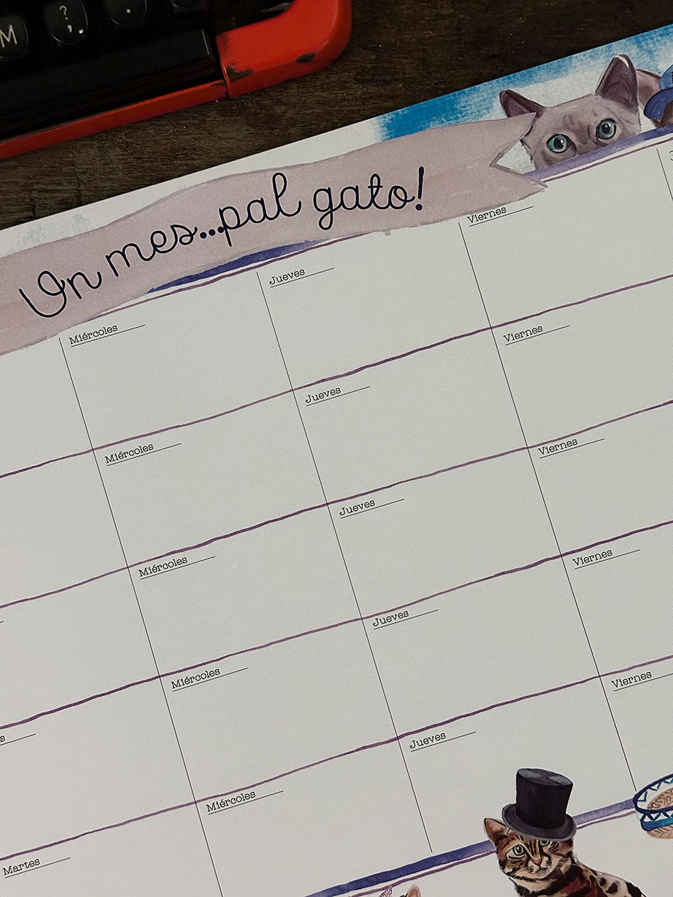 Organizador XL Mensual · Gatos