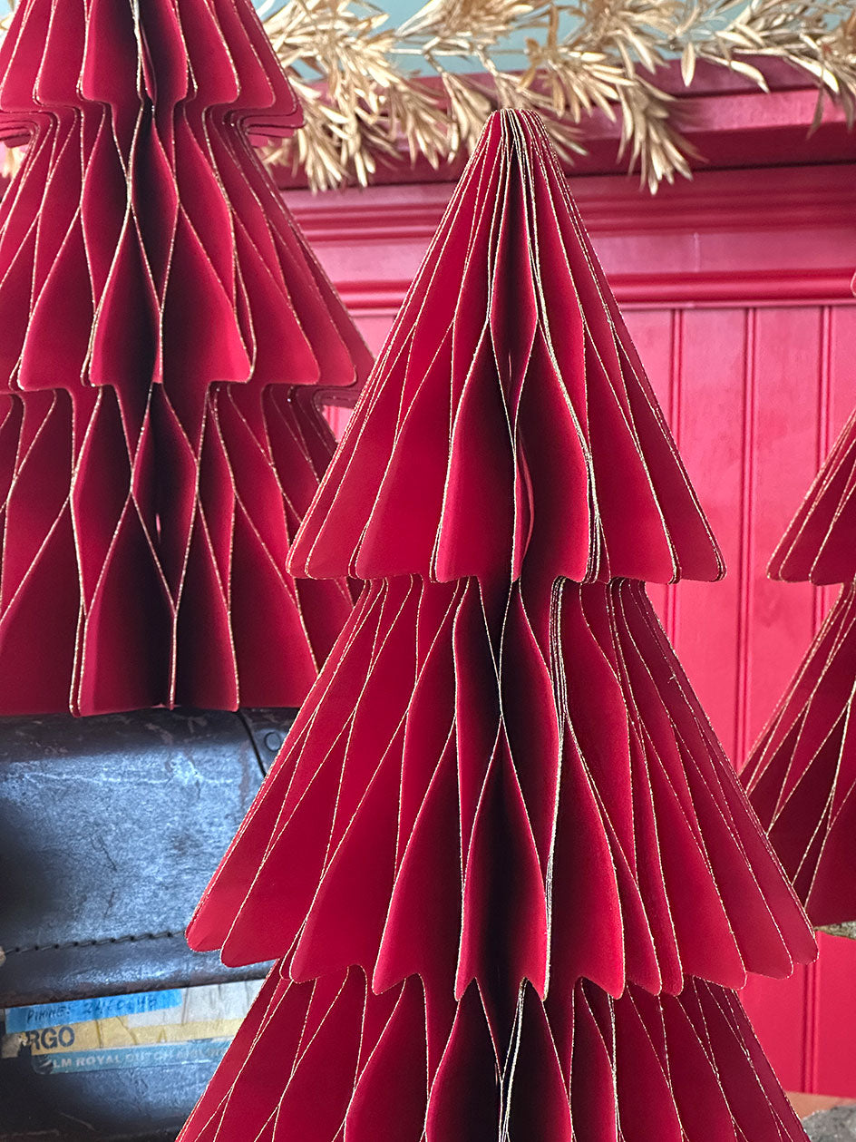 Pino Honeycomb Capas · 38 cm Rojo