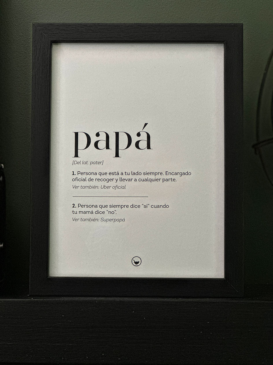 Print Indigo S · Papá Definición