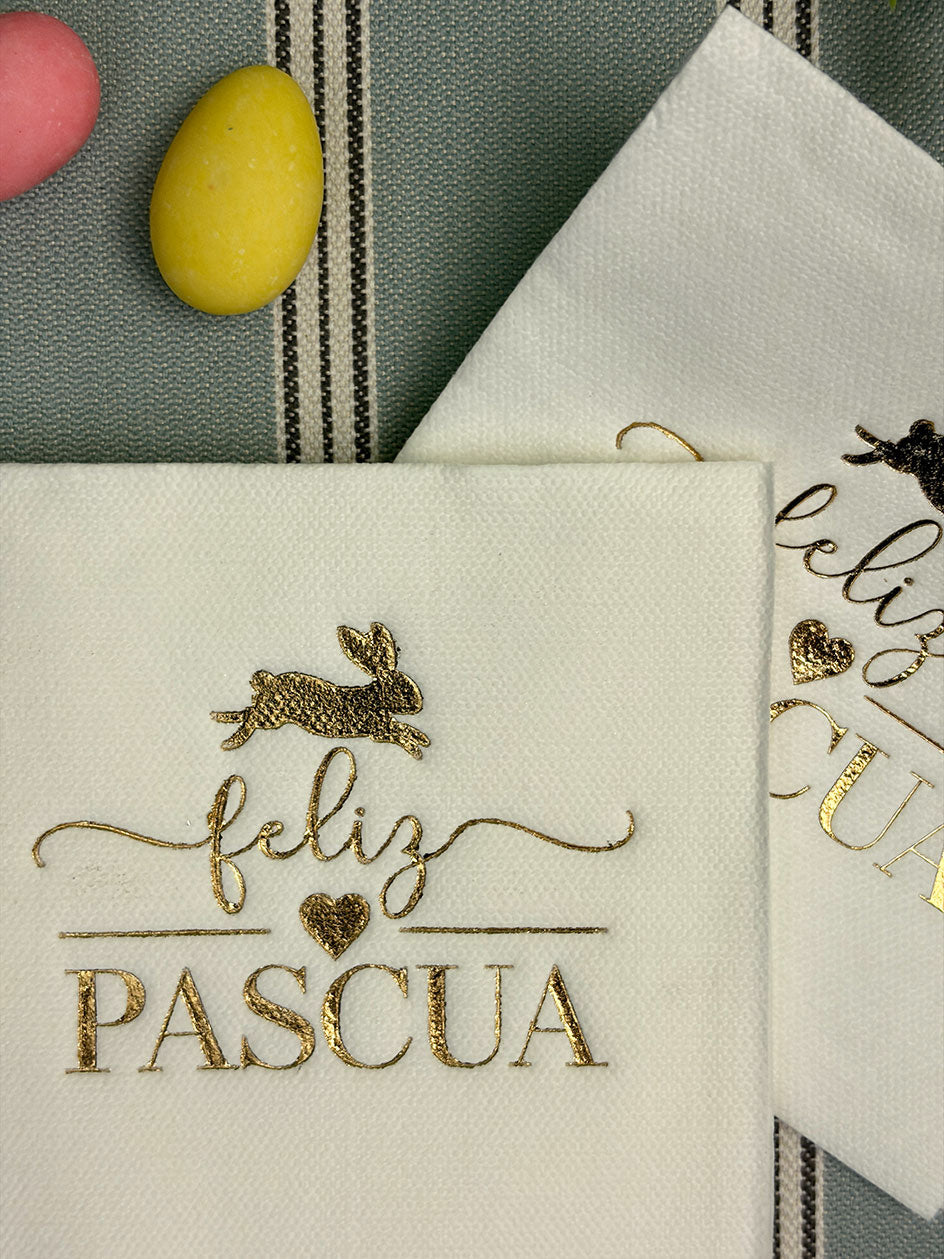 Servilleta Cocktail · Feliz Pascua