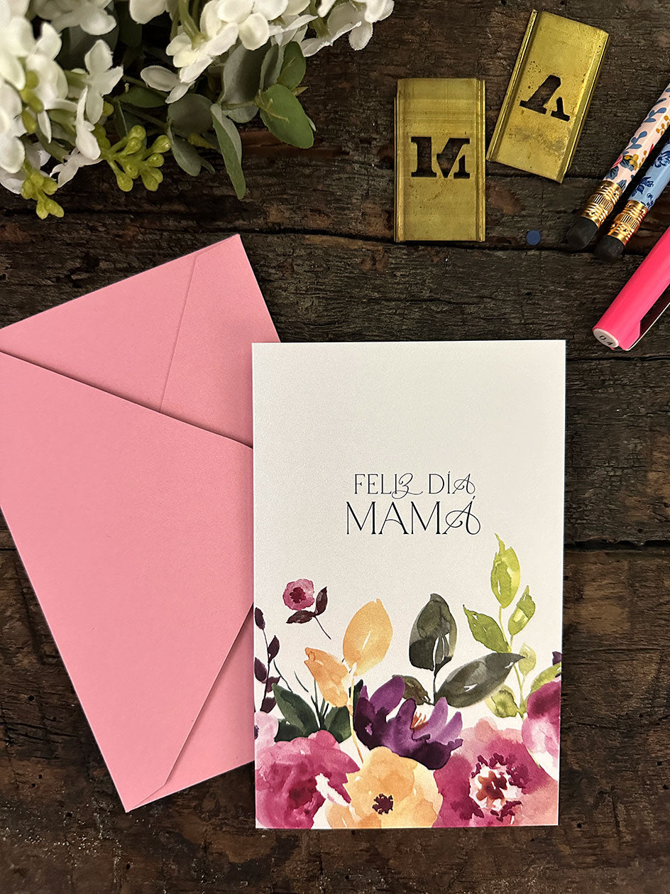 Tarjeta Mamá · Florido