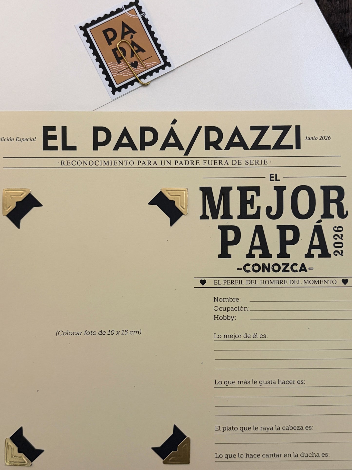 Tarjeta Papá · Papa/razzi