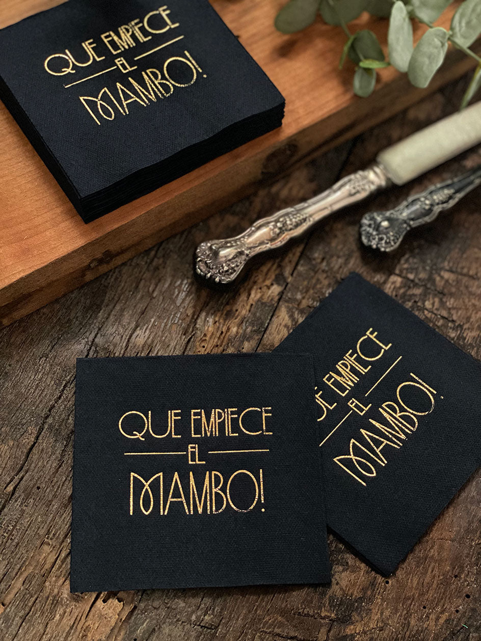 Servilleta Cocktail Negra · Mambo