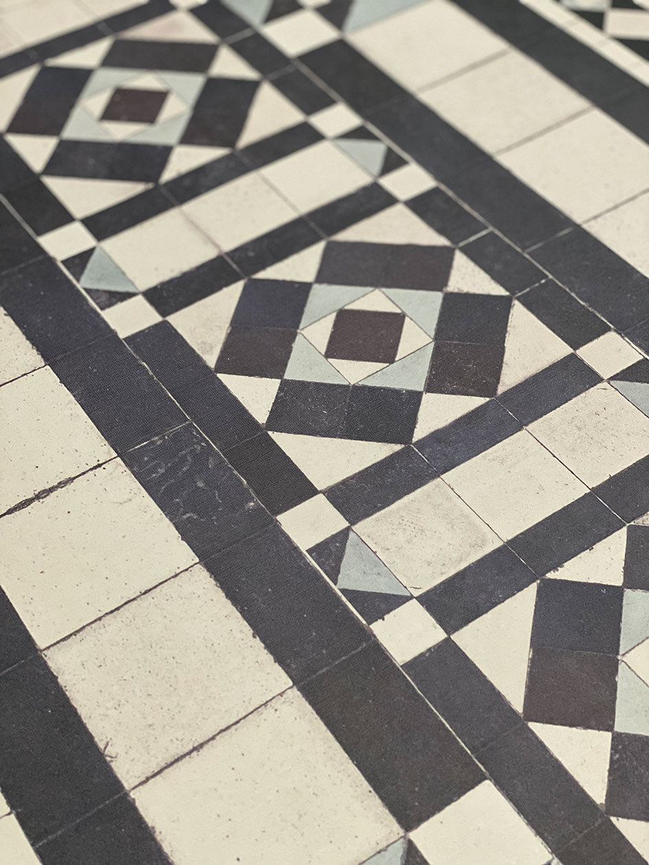 Alfombra vinílica 50 x 70 · Cerámica Blanco & Negro