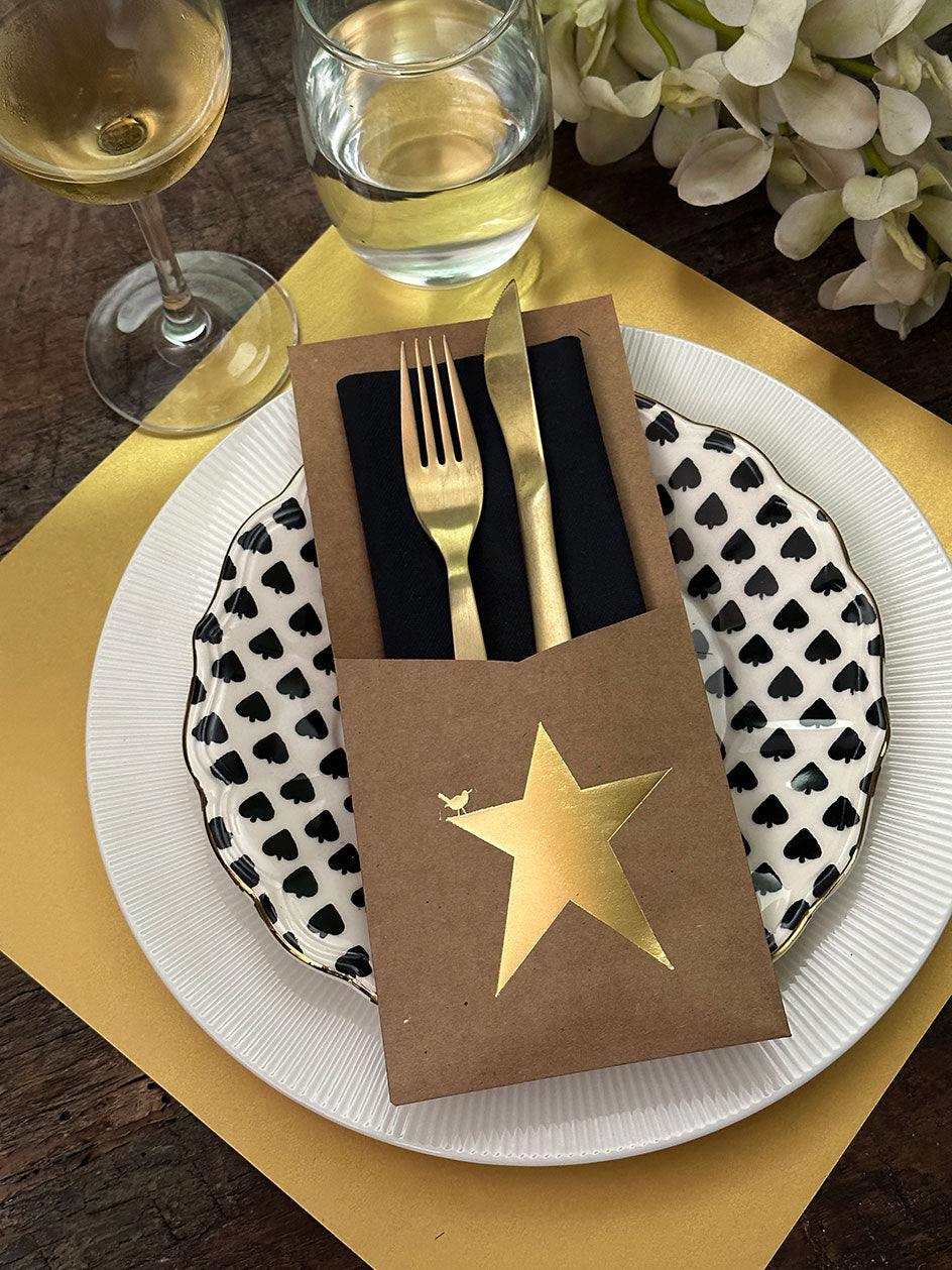 Estuche Papel Estrella Kraft