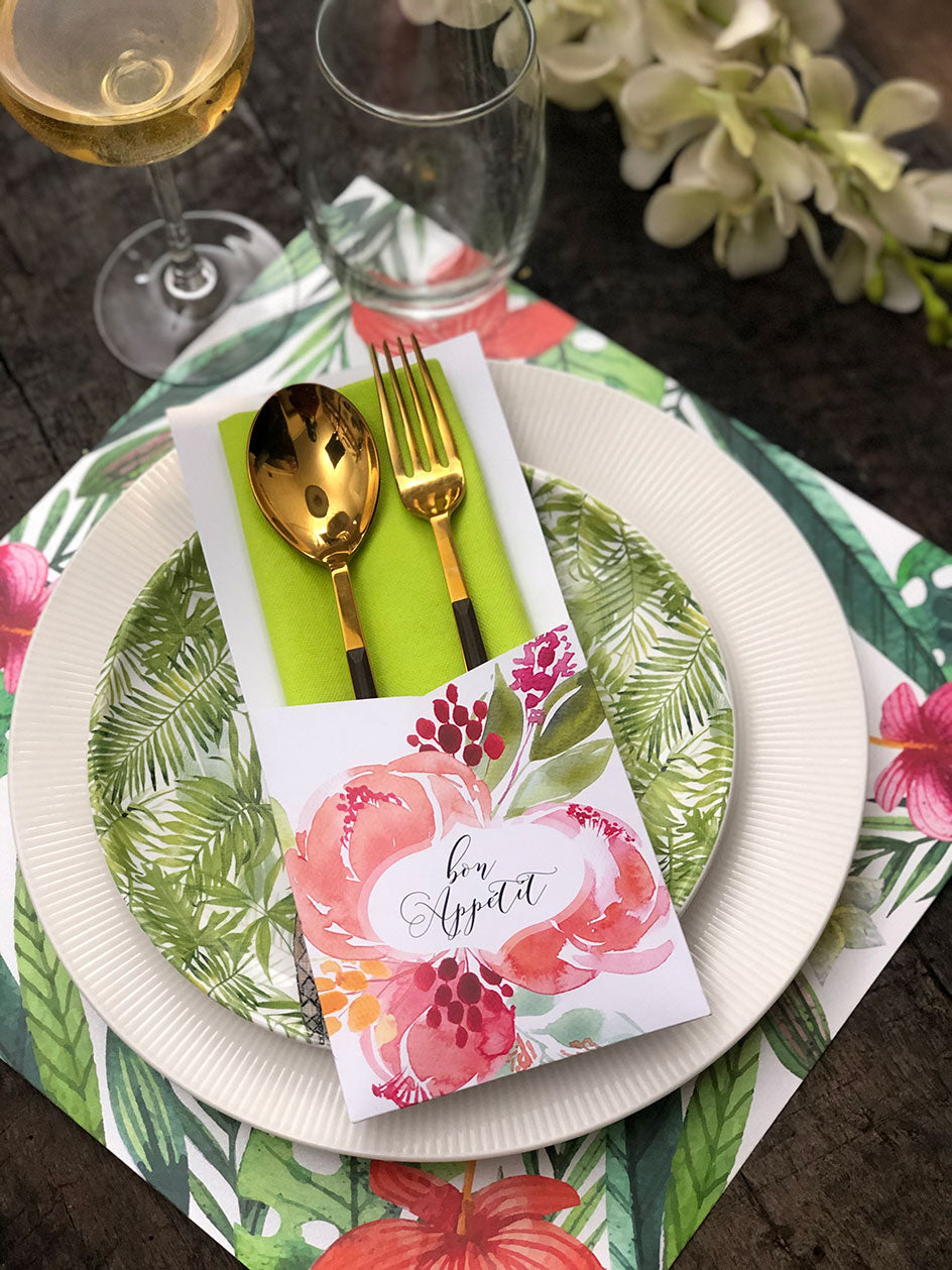 Estuche Papel Rosa Acuarela