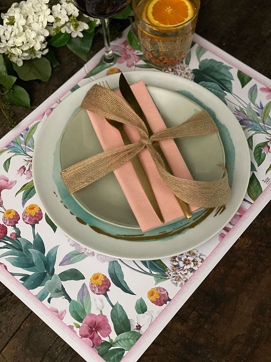 Individual Blanco Jardín