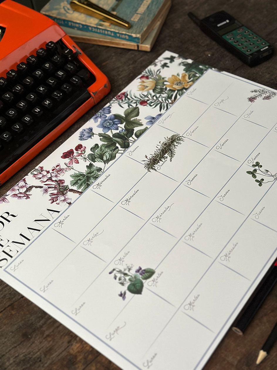 Organizador XL Mensual · Botánico