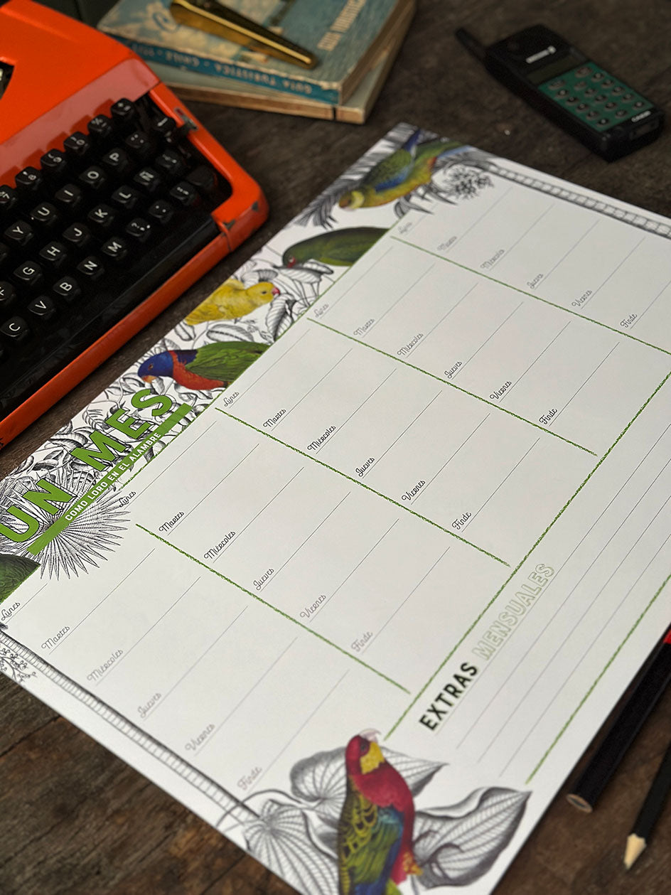 Organizador XL Mensual · Loros