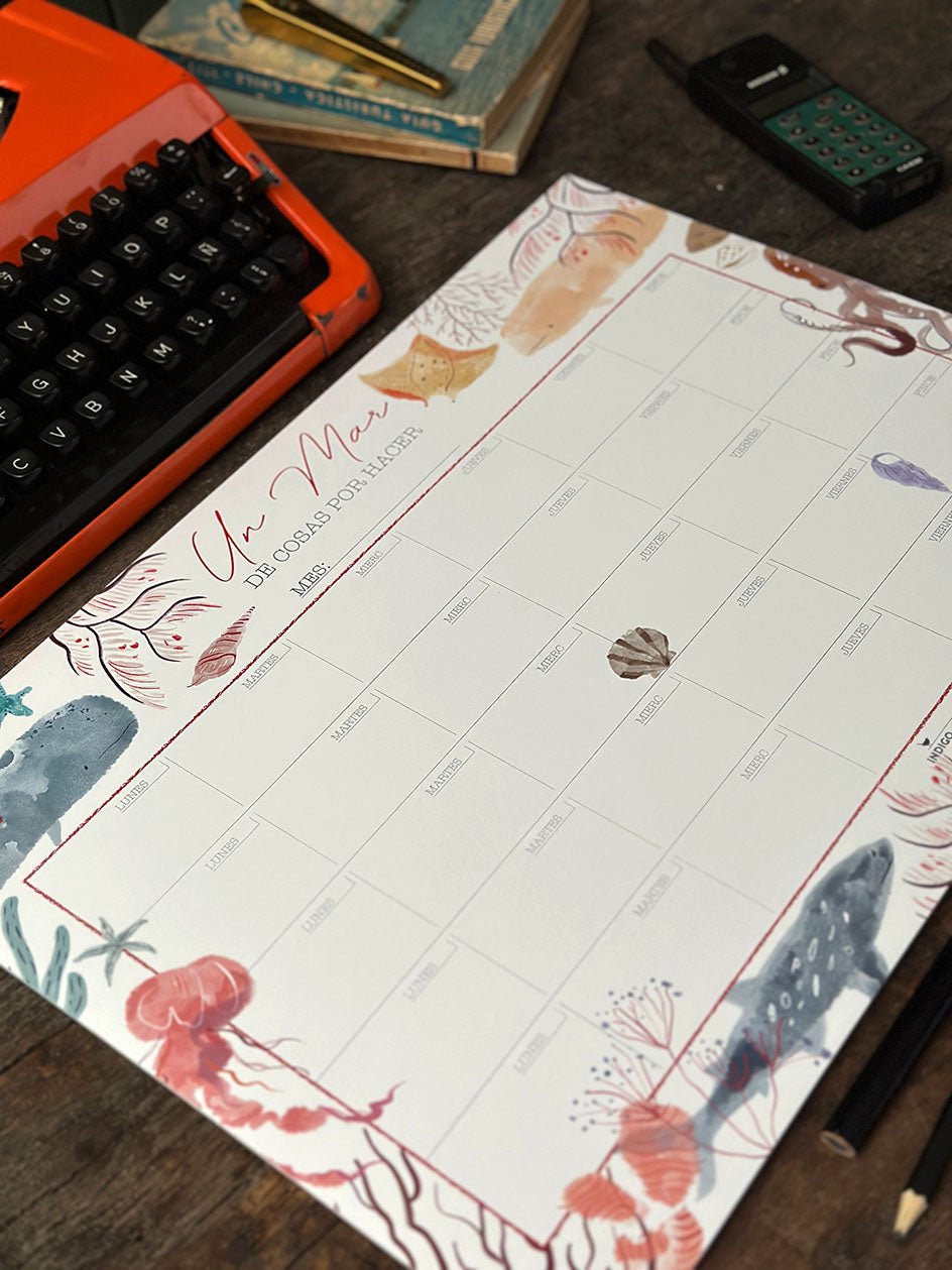 Organizador XL Mensual · Marino