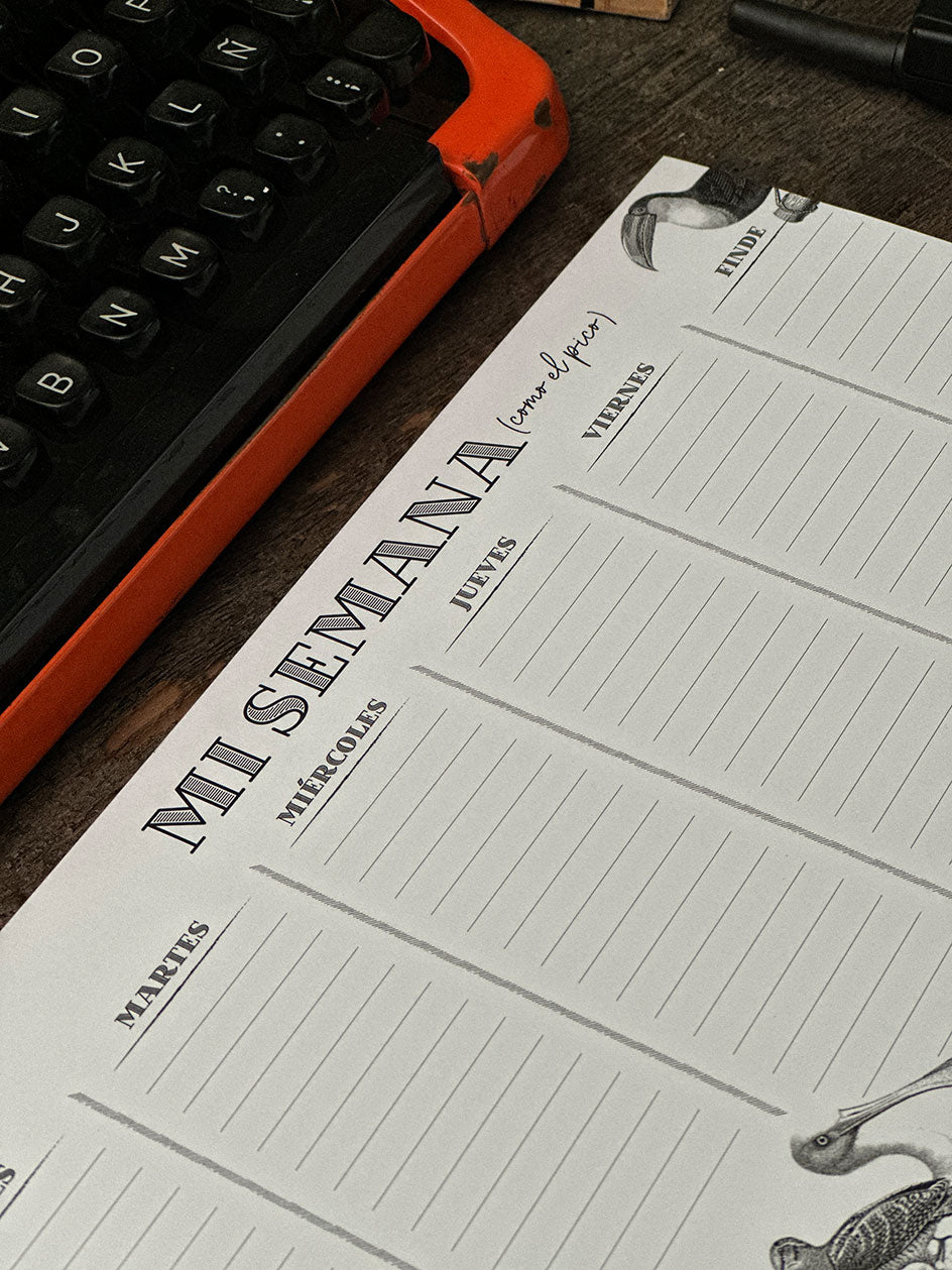 Organizador M Semanal · Como el pico