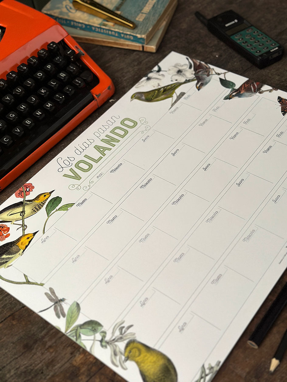 Organizador XL Mensual · Volando