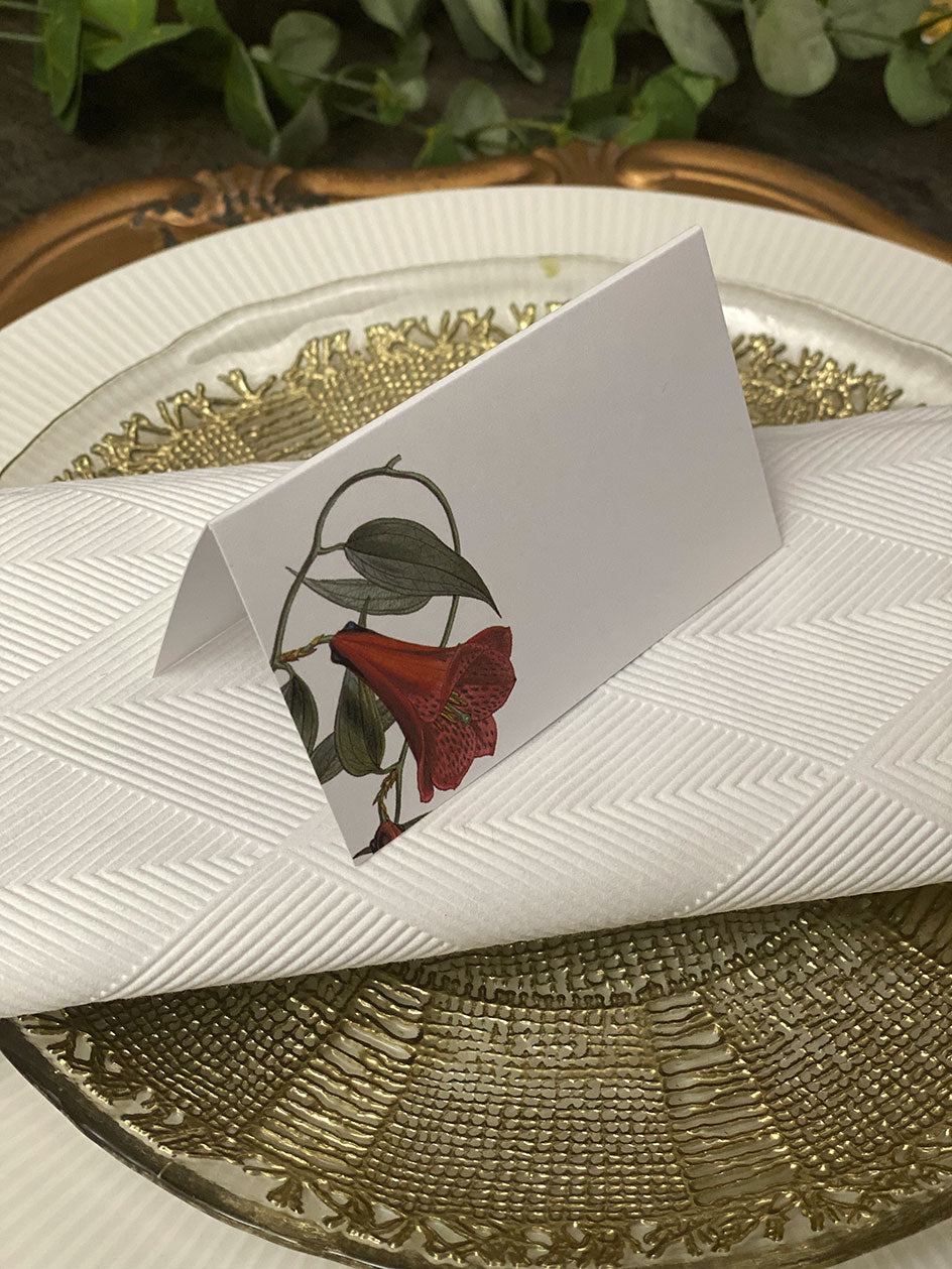 Placecard Flores Rojas