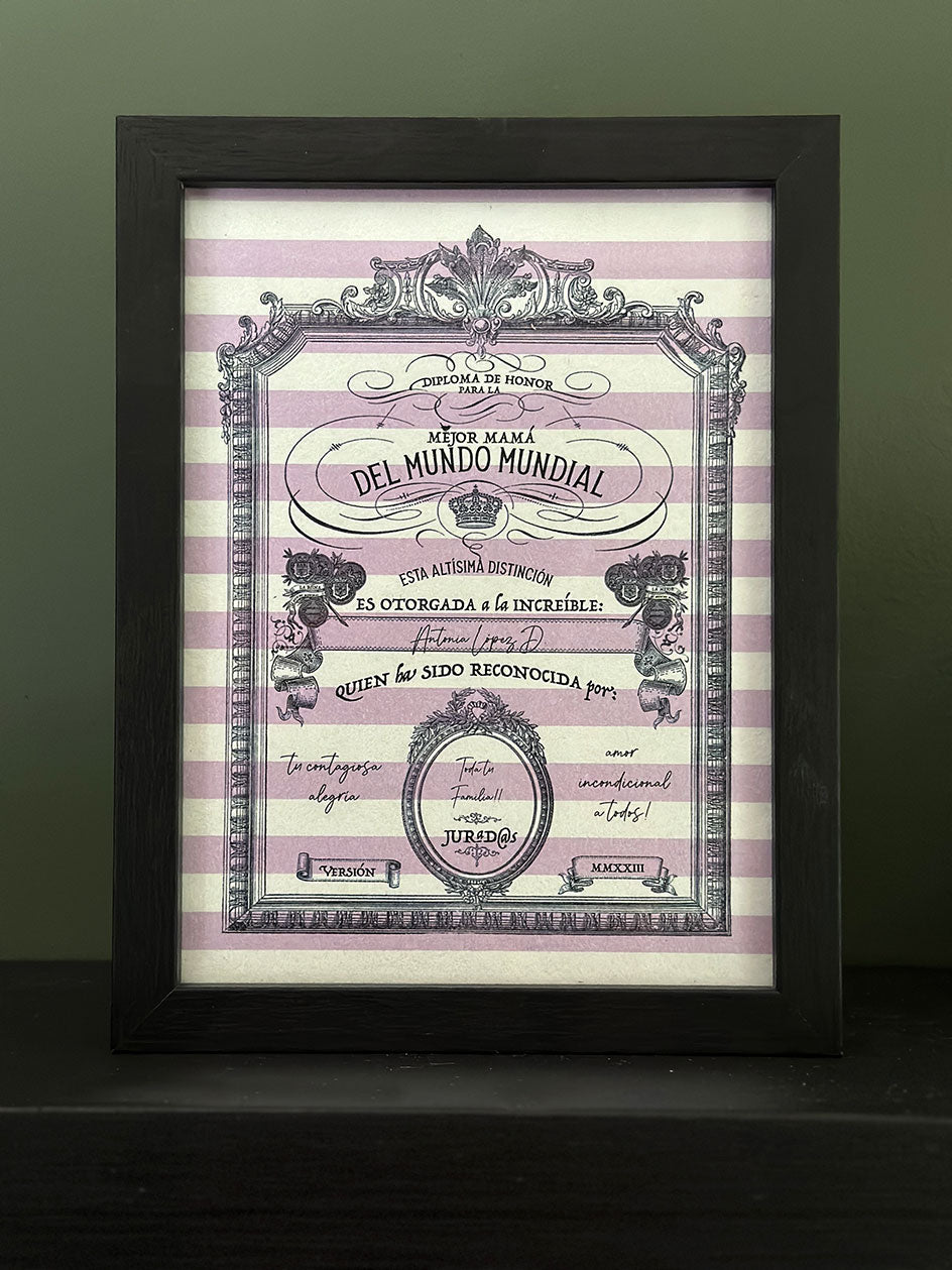 Print Indigo S · Diploma Mamá