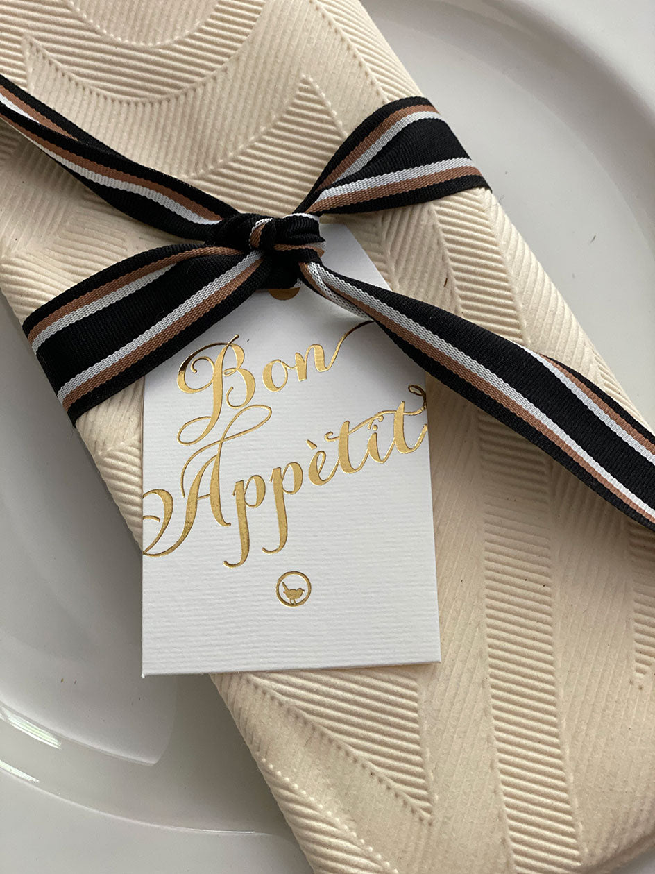 Tag de Mesa Bon Appetit · Blanco