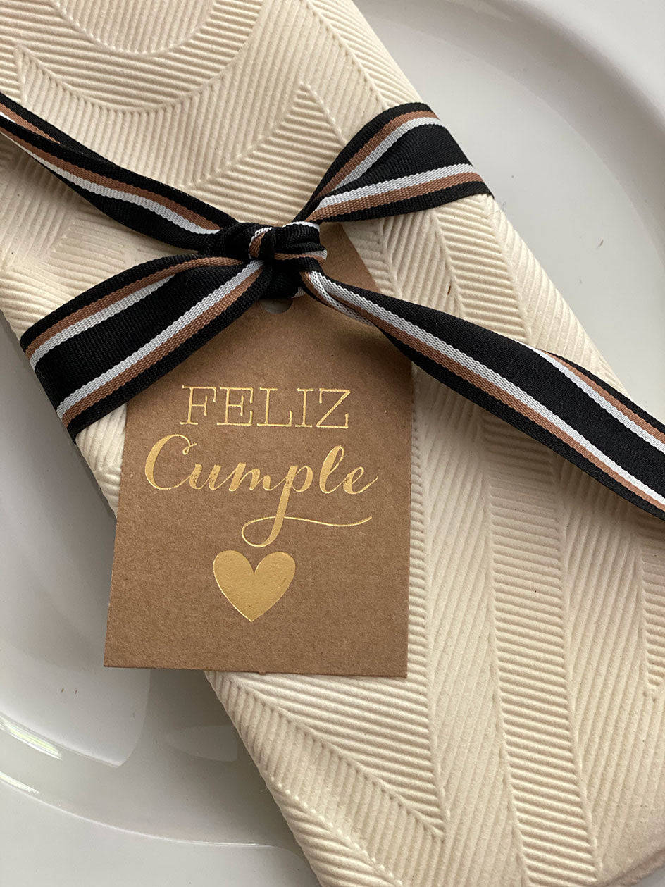 Tag de Mesa Feliz Cumple · Kraft