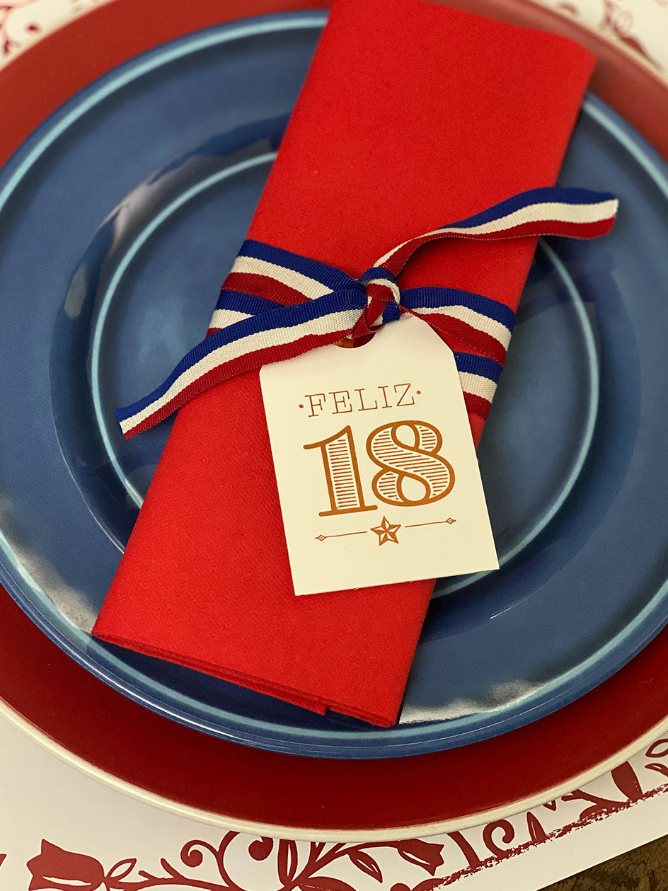 Tag de Mesa Folia ·Feliz 18