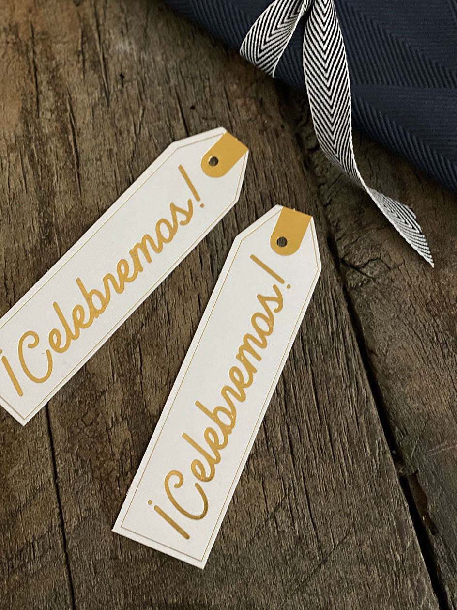 Tags largos · Celebremos Blanco