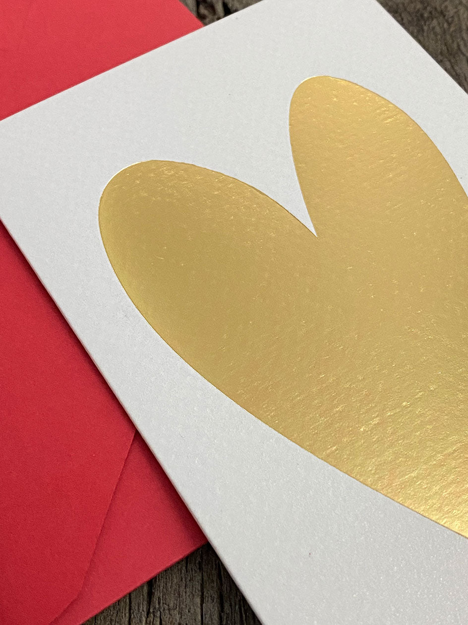 Tarjeta Folia · Corazón Blanco