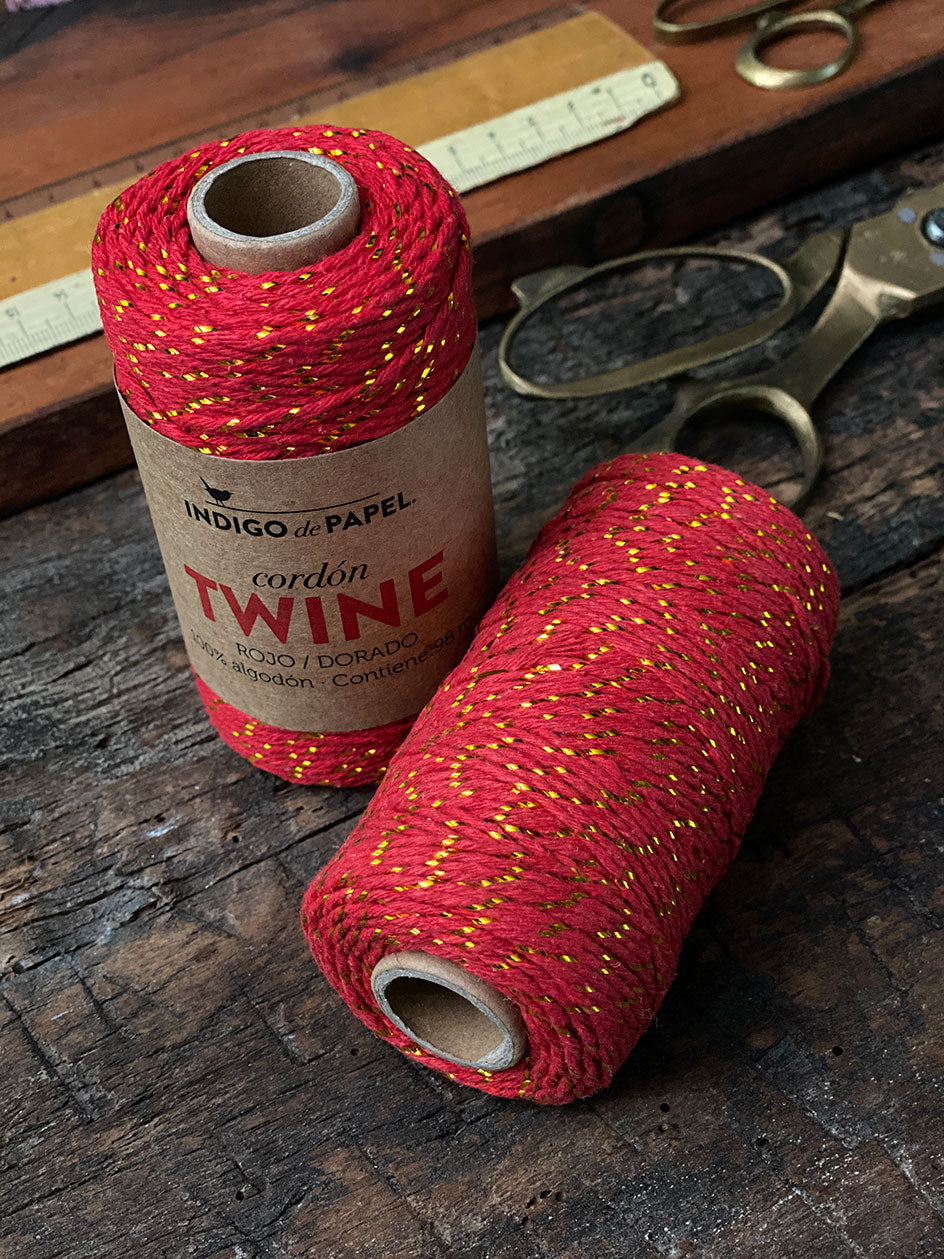 Cordón · Twine Rojo Dorado