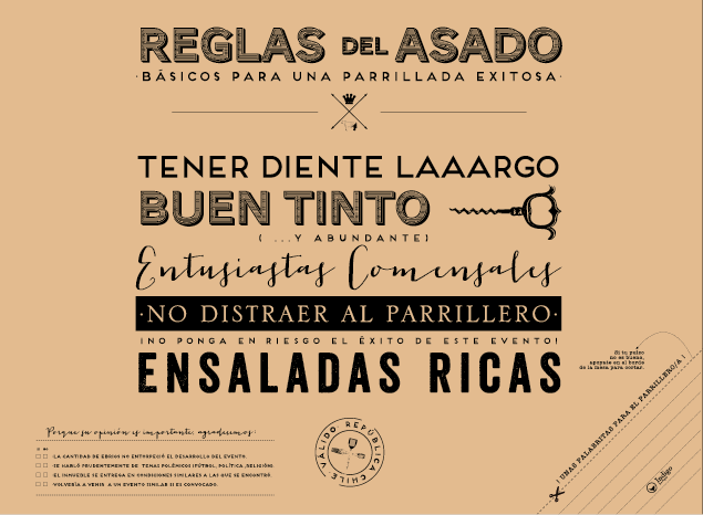 Individual Kraft · Reglas del Asado