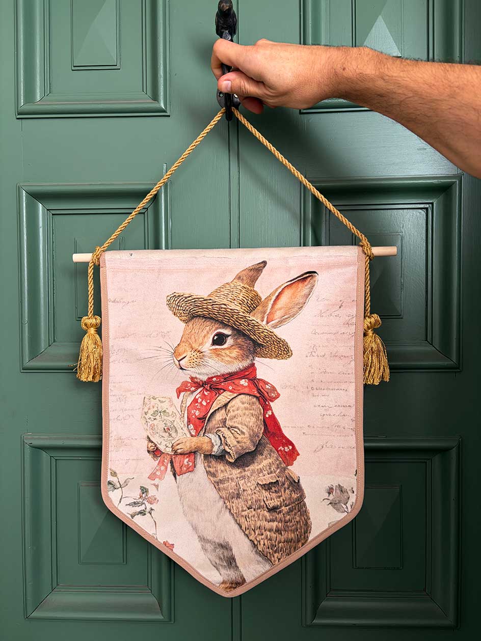 Banderín Decorativo · Conejo Sombrero