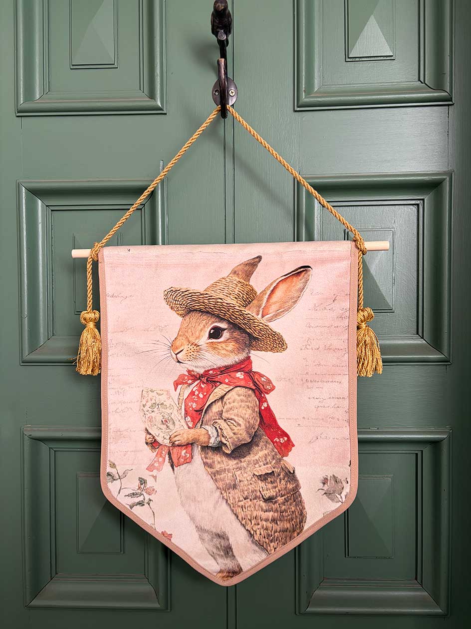 Banderín Decorativo · Conejo Sombrero