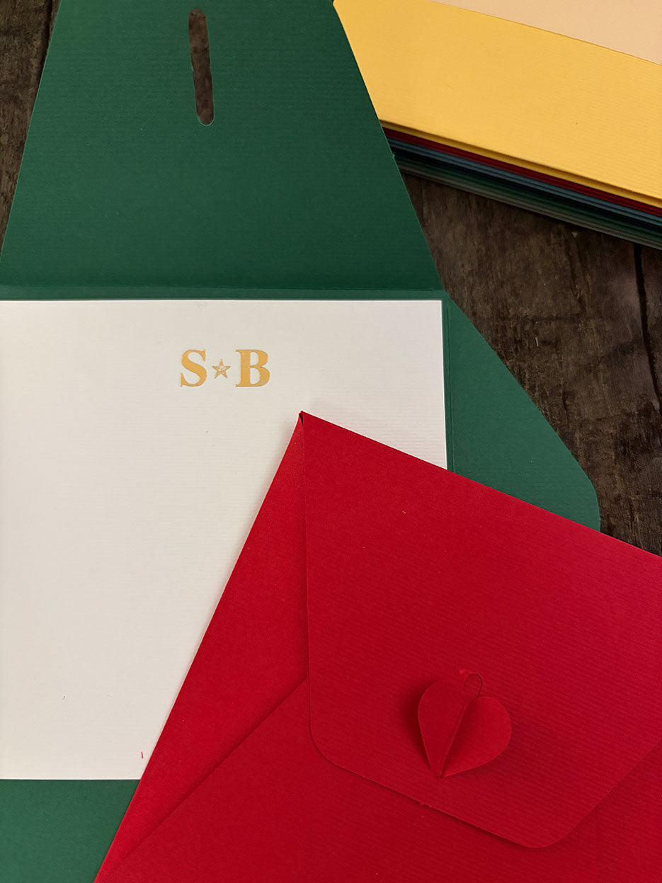 Tarjetas Iniciales Personalizadas · Caja Naranja