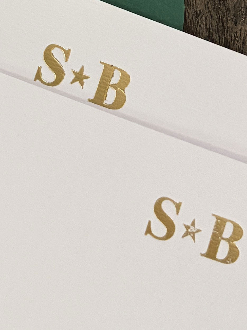 Tarjetas Iniciales Personalizadas · Caja Naranja