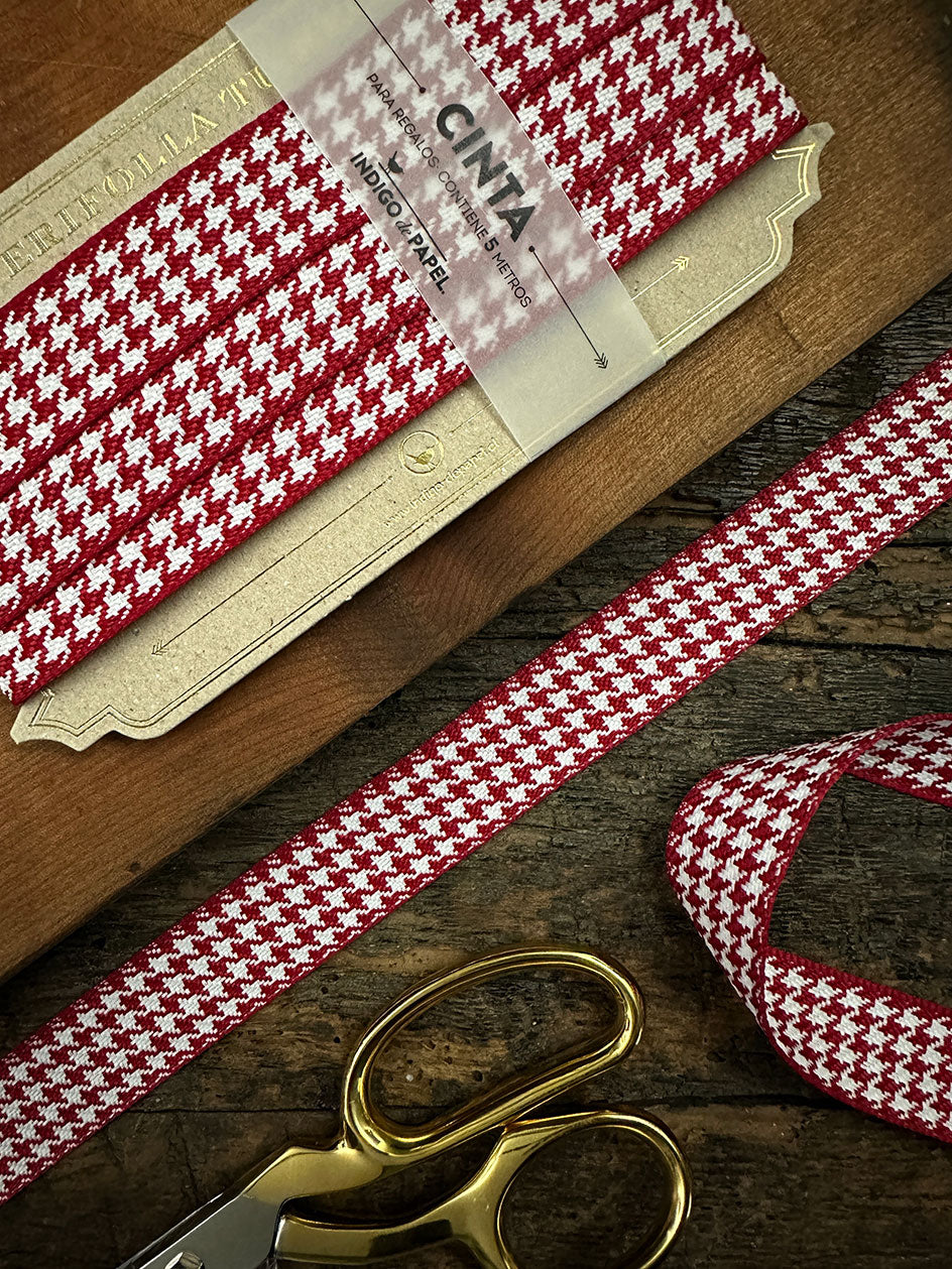 Cinta Piet de poule · Rojo