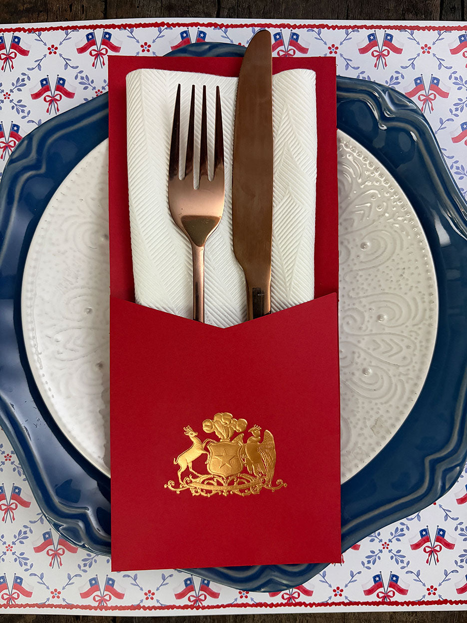 Estuche cubiertos · Escudo