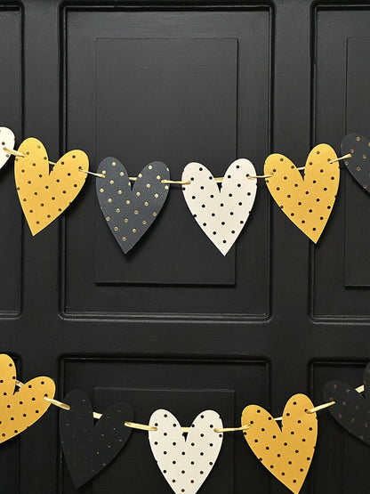 Guirnalda Colores · Corazones Folia Dorado
