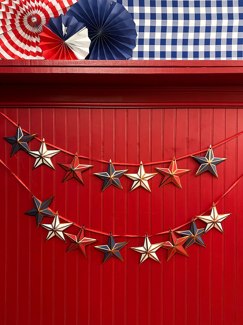 Guirnalda · Estrella 3D Tricolor