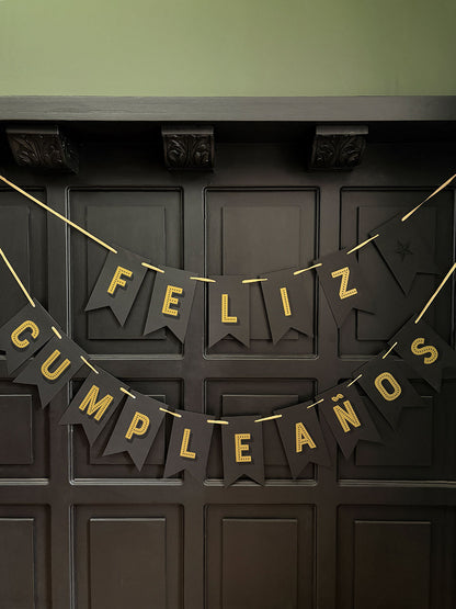 Guirnalda Negra · Feliz Cumpleaños