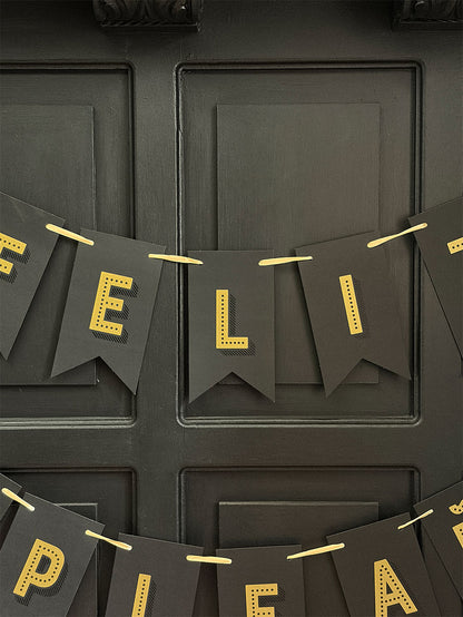 Guirnalda Negra · Feliz Cumpleaños