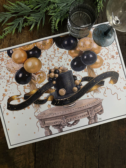 Individual Blanco · Cumple Negro Personalizado