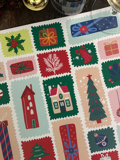 Individual Blanco · Estampillas