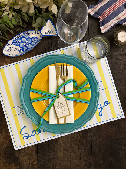 Individual Blanco · Flor de Verano Personalizado